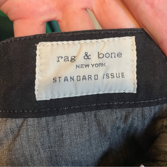 rag & bone | Standard Issue Black Cotton Skinny Pants 32 - Picture 4 of 6